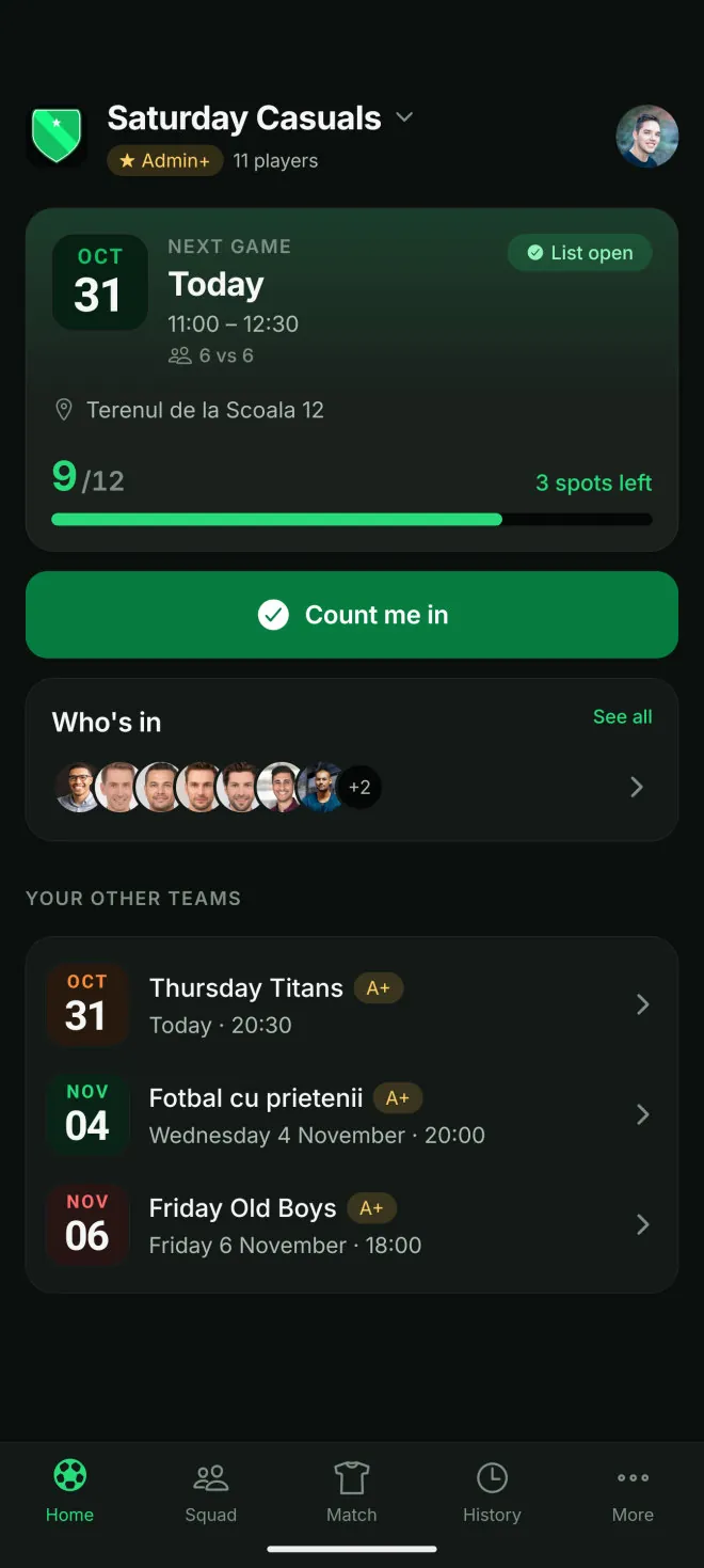 BIBS app screenshot: Sign-ups
